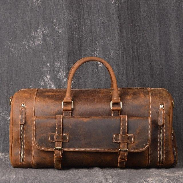 Handmade Genuine Leather Duffle Bag